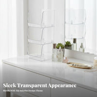 Multi-Compartment Box with carrying grip Clear Design Cosmetic Organizer Large Capacity sturdy for Makeup lovers, Dressing Table