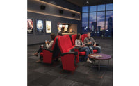 Multimedia Conference Seat Built-in Cup Holder Lecture Chair with Writing Metal Frame Folding Theater Seat with Cupholder