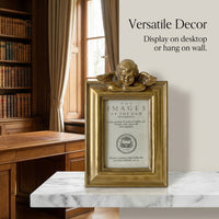 Photo Frame with Baroque Angel Relief Design, Decorative Resin Picture for Family Home Decor for Wall or Tabletop Display