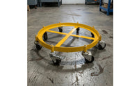 Heavy-Duty Drum Dolly with Brake 900 Kg Capacity Steel Barrel Dolly with Wheels Corrosion-Resistant Barrel Cart with Brake Anti-Rust for Warehouse, Factory, Workshop