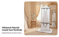 Dustproof Wedding Dress Bag With Handles Long Gown Storage Bag Large Capacity Foldable Suit Cover Wrinkle-Wrinkle-Resistant Protection for Brides, Travelers, Photo Studio