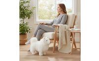 Samoyed Stuffed Toy Lifelike Samoyed Stuffed Animal Stuffed Dog Cuddly Dog Stuffed Animal Huggable for Collectors, Photography