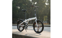 Folding Bike with Disc Brakes Alloy Wheels 20 Inch Folding Two-Wheeler High-Carbon Steel Frame Portable Street Bike for Commuters, Students, Commuting