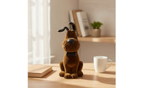 Dog Sculpture with Bow Tie Stable Dog Figurine Lightweight Decor for Homeowners
