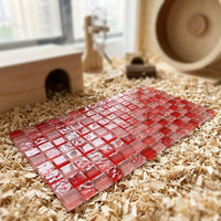 Large Bunny Mat and Glass Mat, Hamster Cooling Pad for Small Rodents, Fast Thermal-Mass Heat Dissipation with Crackle Pattern, 30x15cm
