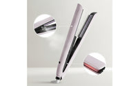 Frizz-Smoothing Steam Hair Straightener 2 in 1 Straightening Iron with Steam Swivel Cord Flat Iron with Comb Handheld for Home Styling, Travel