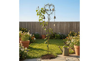 Heart-Shaped Garden Stake Foliage Design Bird Garden Stake Metal Ornament Weather Resistant Home Decor Easy Installation