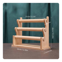 Sturdy Construction Wooden Bracelet Display Rack Large Capacity Wooden Bracelet Stand Space Saving for Crafters, Market Stalls, Craft Fairs