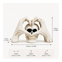 Skull Planter Spooky Decor Distressed for Mantel