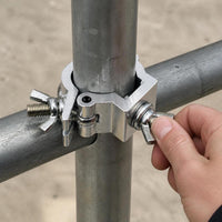 Heavy-Duty Aluminum Alloy Scaffolding Clamp for 48mm Steel Pipes, Single Coupler