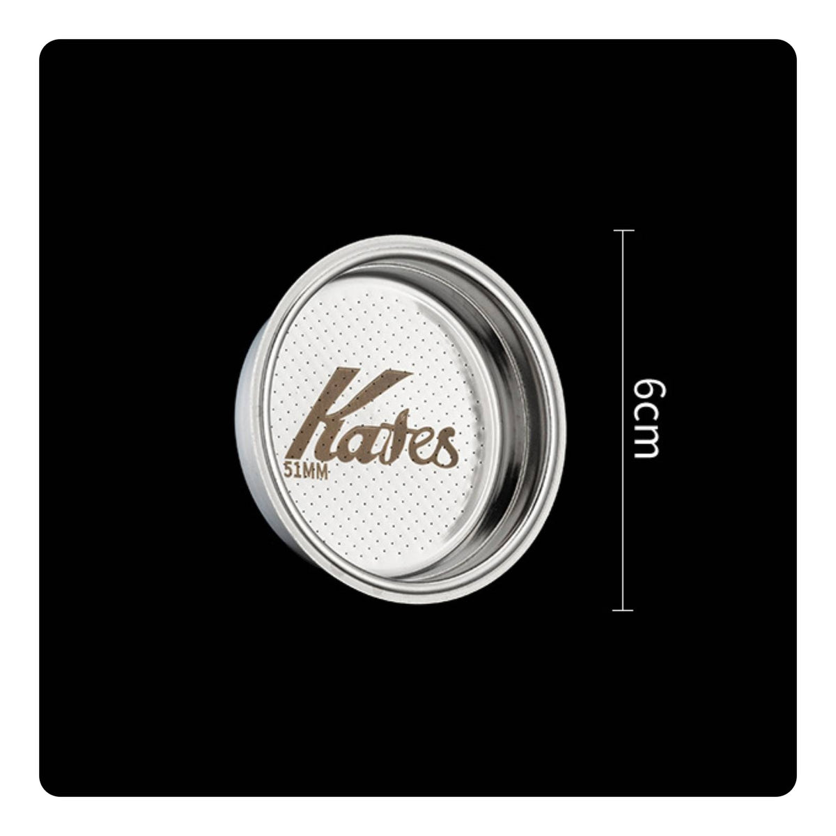 304 Stainless Steel Coffee Powder Bowl Food Grade Espresso Filter Basket Reusable for Baristas, Cafe
