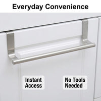 Cloth Holder and Towel Bar for Over Door Use, Stainless Steel Rack for Small Space Dorm Room Students