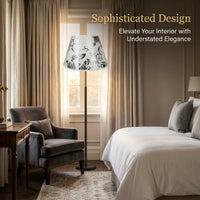 Lampshade with Patterned Cloth Shade for Ceiling Lights and Table Lamps, Round Shape Textile for Bedroom and Hotel Room