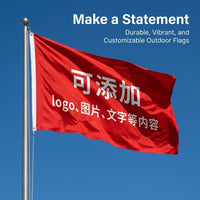 Polyester Pennant Banner Flags with Stainless Steel Pole, Outdoor Advertising Flags for Business Grand Opening Party Garland Decorations