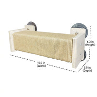 Hanging Cat Bed Window Perch with Suction Cup Mount, Enclosed Space Capsule Hammock and Scratching Pillar, Indoor Perch for Glass Panes