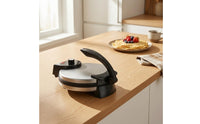 Electric Crepe Griddle Black Handle Round LED Indicators Electric Griddle