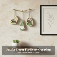 12 Pieces Easter Character decoration Set Assorted forms for Families, Homeowners