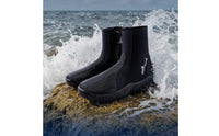 Zippered Diving Shoes with Zipper Shielding Neoprene Booties with Hard Sole Abrasion-Resistant Diving Booties Flexible for Divers, Snorkelers, Surfers, Snorkeling, Surfing, Beach Walking