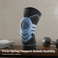 Compression Knee Brace Anti-Slip Silicone Grip Sports Knee Protector Breathable Supportive Gear for Basketball Athletes, Fitness Enthusiasts