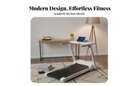 Quiet Engine Foldable Treadmill Low Noise Operation Folding Treadmill Shock Absorption Electric Walking Machine Digital LCD Display for Apartment