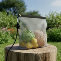 Lightweight Hanging Mesh Storage Bag Breathable Mesh Bag with Drawstring Pouch Sturdy Reinforced for Outdoor