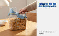Rice Jar, Food Grade PS, Household Grain Container, Sealed, Moisture-Resistant, Capacity Scale
