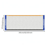 Blue Side Sleeves Portable Sports Net 0.76 M Tall Mesh Sports Net Black and Orange