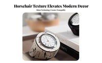Light Luxury Design Horsehair Desk Clock Creative Ornament Equine Table Clock Quartz Movement for Homeowners, Adults, Living Room, Bedroom