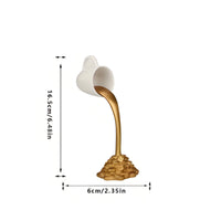 Levitating Coffee Cup Sculpture Resin Craft Pouring Cup Statue Creative Design Spilling Coffee Mug Ornament for Desk