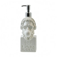 Raised Design Hip-Hop King Dispenser Square Base Sculptural Pump Dispenser Embossed Decorative Item