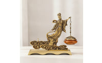 Hanging Incense Burner Brass-Colored Incense Burner with Standing Figure Ornament Zen Tabletop Accent Heat-Resistant