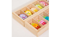 Memory Game with Tray Preschool Wooden Memory Game Smooth-Edged Toy for Preschoolers, Kids, Classroom