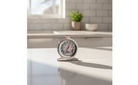 1 Piece Oven Temperature Gauge Stainless Steel Thermometer with Glass Lens High Temperature Resistant Dial Thermometer Two Scale Display Suitable for Baking Roasting Grilling Kitchen Cooking