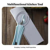 3 Pieces Fruit Baller Ladle Ing Tool Set Food-Grade Material Fruit Baller and Corer Set Fruit Carving Tool Kit Stainless Steel
