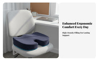 Washable Cover Gel Memory Foam Cushion Breathable Memory Foam Chair Pad Portable for Office Workers, Wheelchair Users, Home, Travel