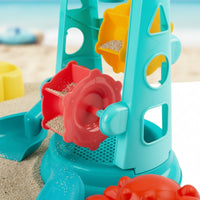 5 Pieces Plastic Sand Structure with Tools Rotating Sand Water Wheel Child-Friendly Sandbox Toys Outdoor for Toddlers