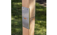 2 Pieces Corrosion-Resistant Fence Post Extension Bracket Long-Lasting Post Extension Bracket with Screws Reinforced Height Extender Stable for Contractors, Yard Projects