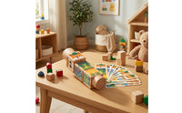Hands-on Rotating Animal Puzzle Colorful Graphics Wooden Animal Puzzle Grip Practice Wooden Rotate Blocks Fine Motor Skills