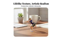 1/64 Scale Human Figure Realistic Details 1/64 Scale People Figurine Highly Detailed Resin Fitness Figurine for Collectors