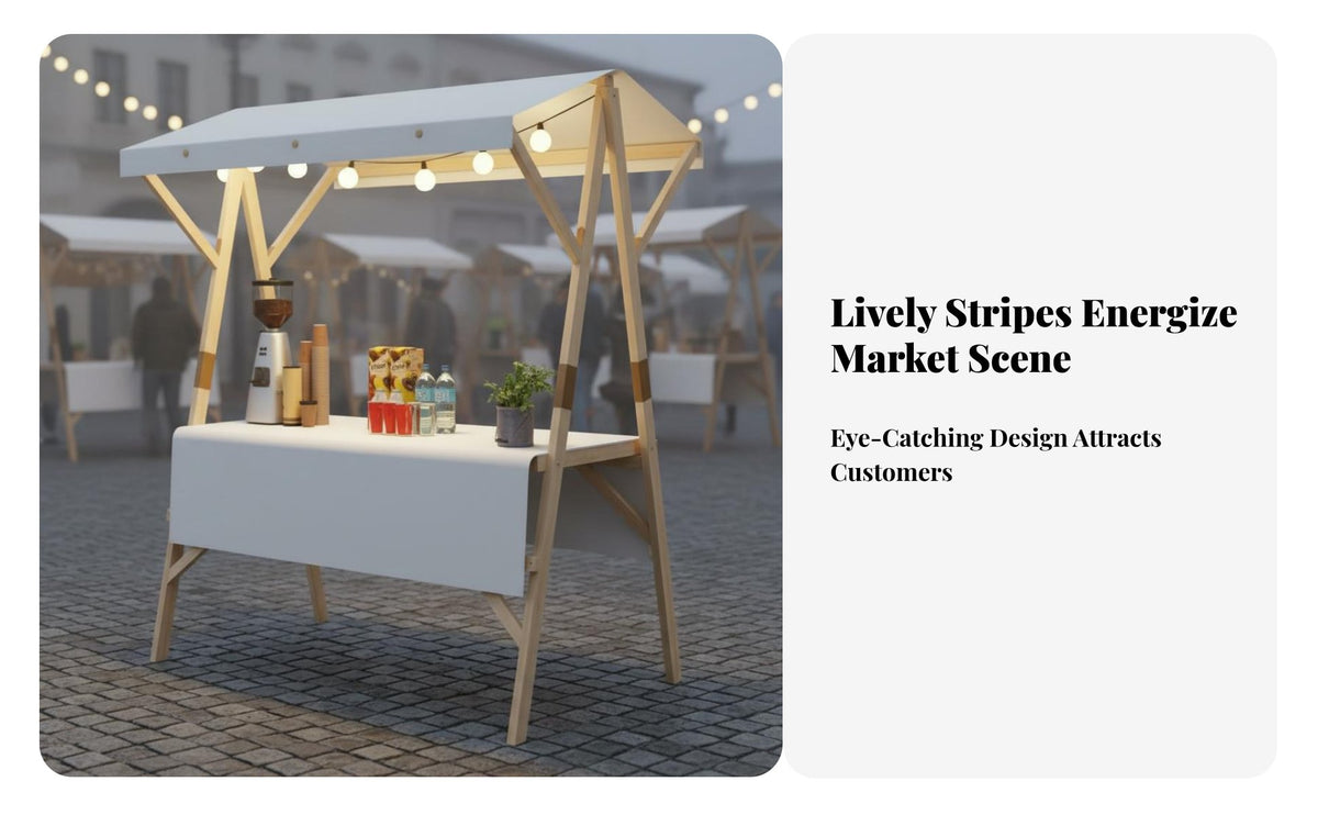 Wooden Market Stand Easy Assembly Wooden Market Stall High-Quality Wood Foldable Market Stand for Crafters, Night Markets, Craft Fairs, Outdoor Events