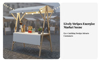 Wooden Market Stand Easy Assembly Wooden Market Stall High-Quality Wood Foldable Market Stand for Crafters, Night Markets, Craft Fairs, Outdoor Events