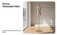Stable Base Half Body Dress Form with Head Easy Assembly Female Mannequin Torso with Stand Lightweight Female Mannequin Torso for Boutique Owners, Fashion Designers, Online Sellers, Shop Window Display, Photography Studio, Photo Shoots, Home