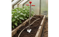 Flexible Hose Point Seeding Shovel T-Handle Fertilizing Shovel Pointed Head Hand Planting Tool Long Shaft for Farmers, Gardeners, Farmland, Garden Area