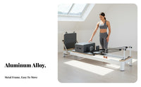 Pilates Reformer Space-Saving Foldable Pilates Reformer Professional Grade Fitness Equipment for Professionals, Beginners, Flexibility Studio