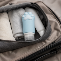 Silicone Travel Bottles for Lotion, Shampoo, and Cosmetics - Leak-Proof & Portable