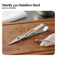 Seafood Bone Pliers Thickened Design Seafood Bone Tweezers Fowl Hair Remover Strong Grip Kitchen Deboning Tweezers Rustproof
