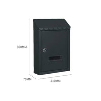 European Design Wall-Mounted Mailbox Weather Resistant Wall Mounted Mailbox Rustproof Locking Letterbox Long-Lasting Finish for Courtyard, Garden