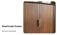 utilitarian and design Accordion Door bookshelf Modern Design Freestanding Cabinet with Doors adaptable Use Display Shelf Sturdy & Stable for Book Collectors, Interior Decorators, Homeowners, Living Room, Home Office, Showroom, Bedroom