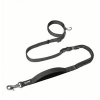 Multiple Buckles Shock-Absorbing Dog Leash Metal Hook 6-in-1 Dog Leash for Running, Close Control