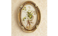 Oval Resin Photo Frame European Style Ornate Oval Frame Vintage Aesthetic Picture Holder